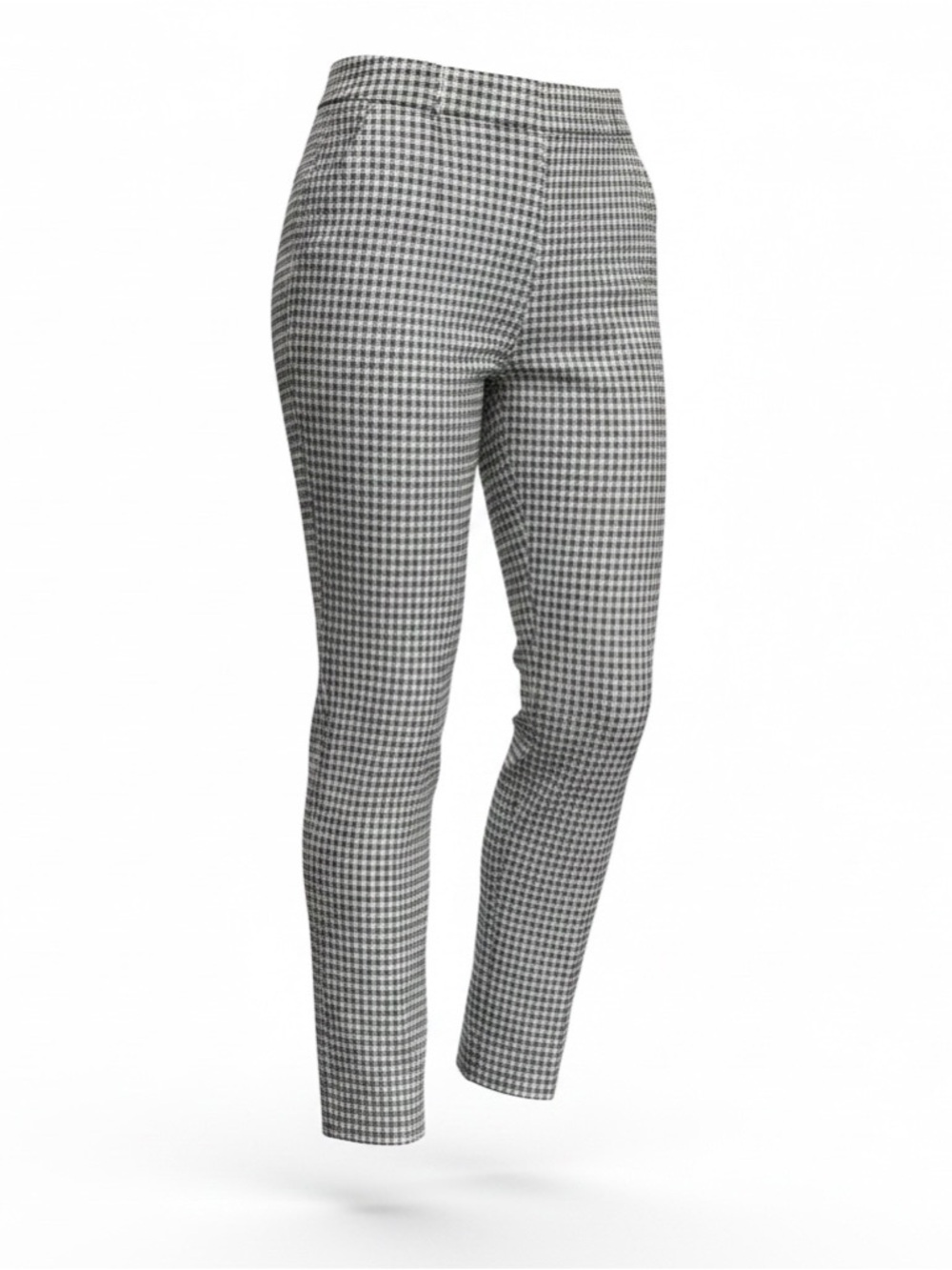 Hilary Radley Black & White Houndstooth Skinny Pants